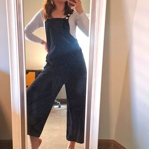 Womens Adjustable Wide Leg Overalls